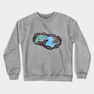 Crooked Moon on the Bed of Flowers Crewneck Sweatshirt